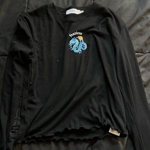 Adika Fearless Dragon Long-Sleeve Crop Top